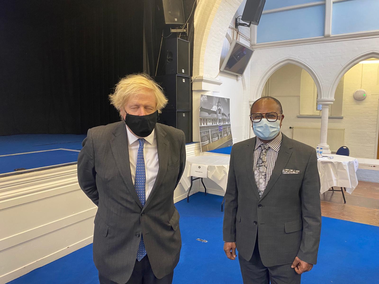 Slcss CEO with the Prime minister. Boris Johnson